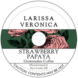 Strawberry Papaya Guatemalan Coffee (Single Serve K-Cup Pods) (Gourmet, Naturally Flavored, Whole Coffee Beans) (12 pods, ZIN: 576890)