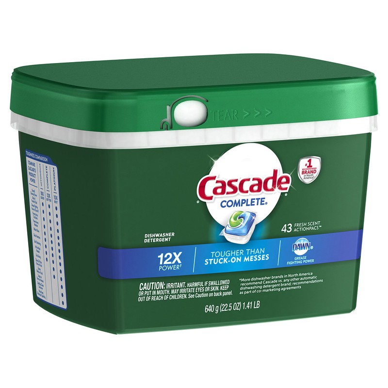 Cascade Complete Dishwasher Pods, Actionpacs Dishwasher Detergent, Fresh Scent with