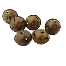 NO Dirty Rusty Acorn Bells Country Primitive Craft Jingle Bell Star Cutout Shape Bells Vintage Rusty Hanging Christmass Bell Metal barn Star Home Garden Decoration (3cm Star Cutout Bell)