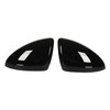 2Pcs Door Mirror Cap Left Right Glossy Black Rearview Mirror