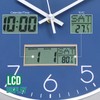 BAKBRAND Wall Clock with LCD Display Non-Ticking Silent Quartz Movement