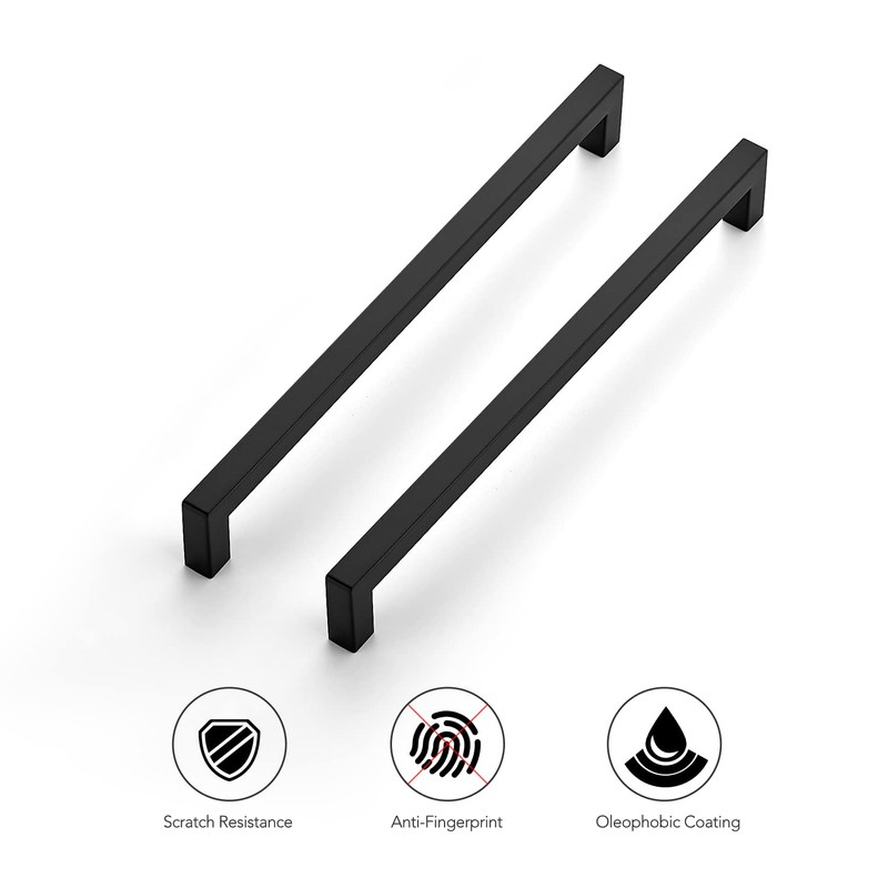 Ravinte 18 Pack 10 Inch Square Cabinet Handles - Matte
