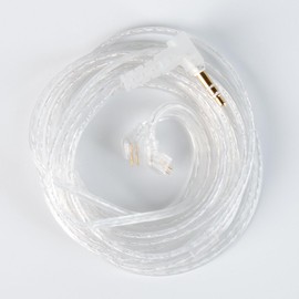 CCZ 2 Meter HIFI IEM Cable for Musicians and Singers - 5N OFC Silver Plated Replacement Cable with Durable 3.5mm Plug and 0.75mm Gold Plated Pin for KS1/KS2/ROBIN/Melody/Coffee Bean(TFZ, No