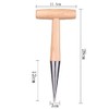 SEIWEI 11 inch Stainless Steel Dibber, Light Weight Wooden Handle
