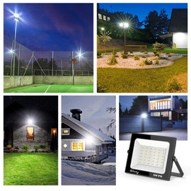 Blivrig 30 W LED Outdoor Floodlight, 3000 LM, Super Bright Outdoor Floodlight, IP66 Waterproof LED Floodlight, Outdoor Light for Gardens, Courtyards, Hotels (Cool White, 30 W)