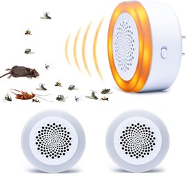 BugWomp Ultrasonic Pest Repeller | Electronic Mice Repellent Plug-ins with Non-Toxic Rat Control System | Mosquito Repellent Indoors | Bug Repellent Plug in Indoor (3 Pack)
