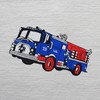 Fire Brigade Car Blue Iron-On Patch Iron-On Patch USA Appliqué