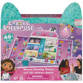 Spin Master Games Spin Master Games, Gabby’s Dollhouse, Meow-Mazing Board Game, Board Game for Kids, Family Games, Preschool Game for Families & Kids Ages 4+