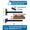 LEOPO Black 12-Pack 5 inch Floating Shelf Brackets, Hidden Shelf