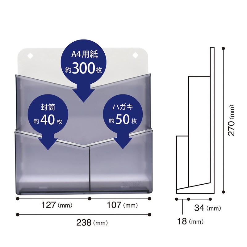 マグエックス マグネットVカットボックス MVBK-WSG グレー