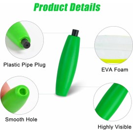 Fishing Float Bobber Peg Floats for Catfish Crappie, Fishing Foam Cigar Floats Corks Slip Bobbers with Pipe Plug for Santee Rig Catfish Rig 2inch, 2.5inch, 3inch, 7 Colors