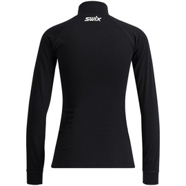 Swix Women's Winter Sports Training Skiing Long Sleeve Protection RaceX Classic Wind Half Zip Baselayer, Black
