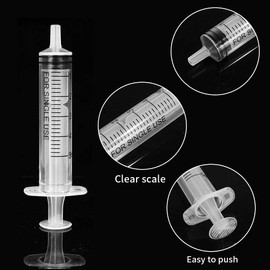 [50 Pack] HYCKee 5ML Plastic Syringe, Multiple Uses Measuring Syringe Tools for Dispensing and Measuring Liquids