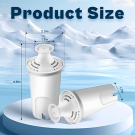 OB03 Water Filter Replacement for Bri-ta Pitchers and Dispensers,Replace 35557,OB03,Ma-vea 107007,BPA Free,6 Filters for Pitchers-Efficient Water Purification by TOMOON