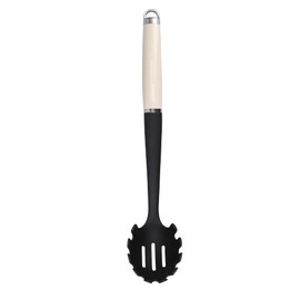 KitchenAid Pasta Serving Spoon Heat Resistant Non-Stick Spaghetti Spoon - Almond Cream