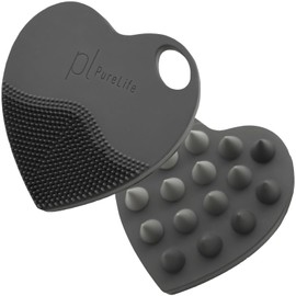 ヘッドスパ 頭皮マッサージ ブラシ レディース お風呂用 シャンプーブラシ メンズ スカルプケア 頭皮マッサージ器 シリコン バスルーム リビン頭皮リラックス (2Wayハート，チャコールグレー)