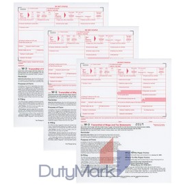W-3 Laser Tax Summary/Transmittal Form -2021 IRS Approved ~Pack of 25~