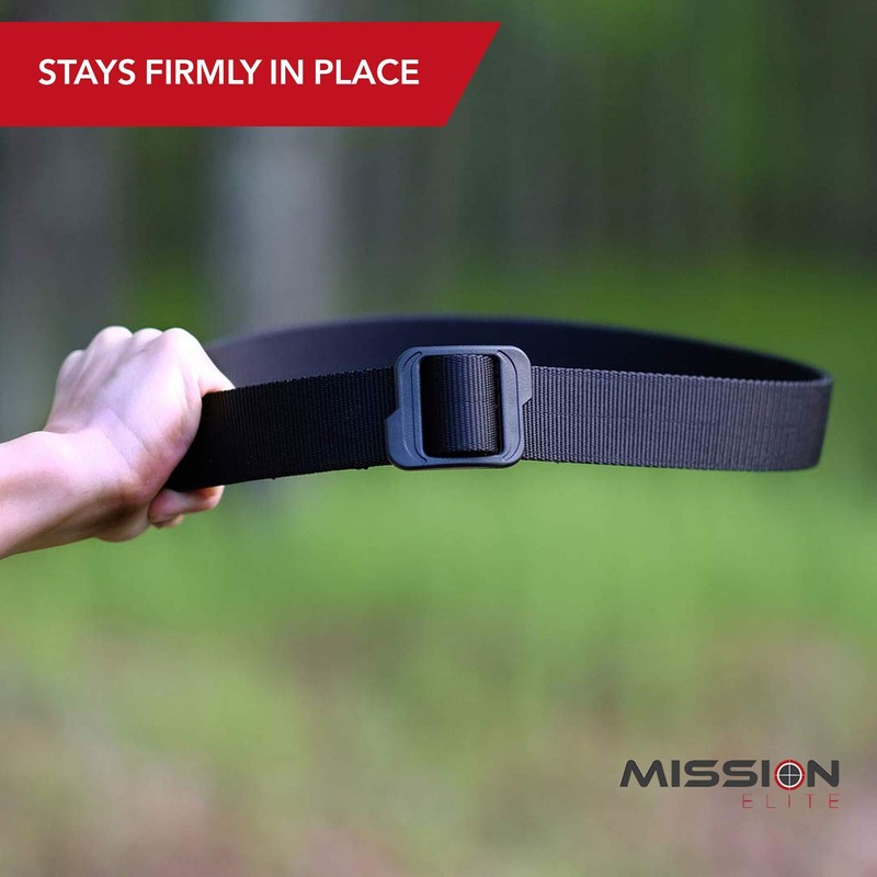 MISSION ELITE Heavy Duty Military Tactical Belt - 2-Ply Nylon