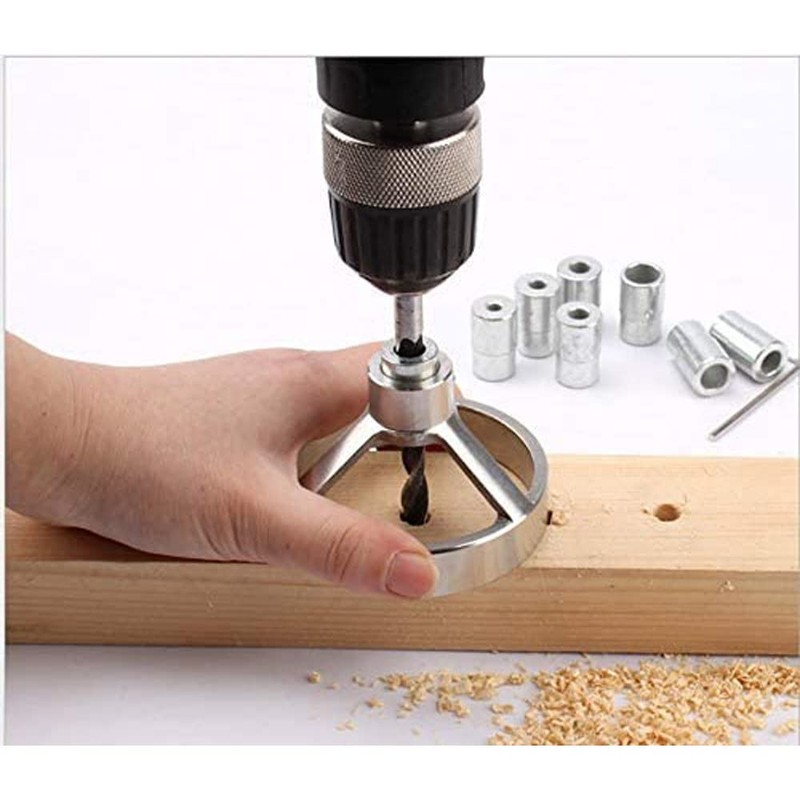 ZONADAH Drill Straight Angle Guide Bit, Self Centering Doweling Jig