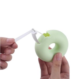 Donut Tape Holder Idea Character Stationery Cute Donut Stealth Cutter Mini Cute Tape Holder Compact Portable Manual Cutter Student Stationery Supplies