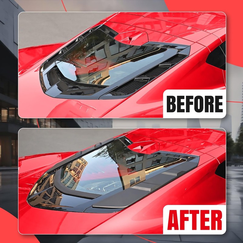 BILLFARO Dry Bay Vent Blocks and Rear Window Spoiler,Rear Hatch
