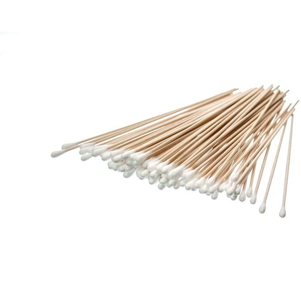 SE 6" Cotton Swabs with Wooden Handles (5 Pack of 100) - CS100-6-5