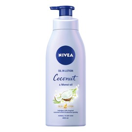 NIVEA Oil In Lotion Coconut & Monoi (400ml), Replenishing Body Lotion with a tropical Coconut Scent & Powerful Monoi Oil, Moisturising Cream, NIVEA Body Lotion