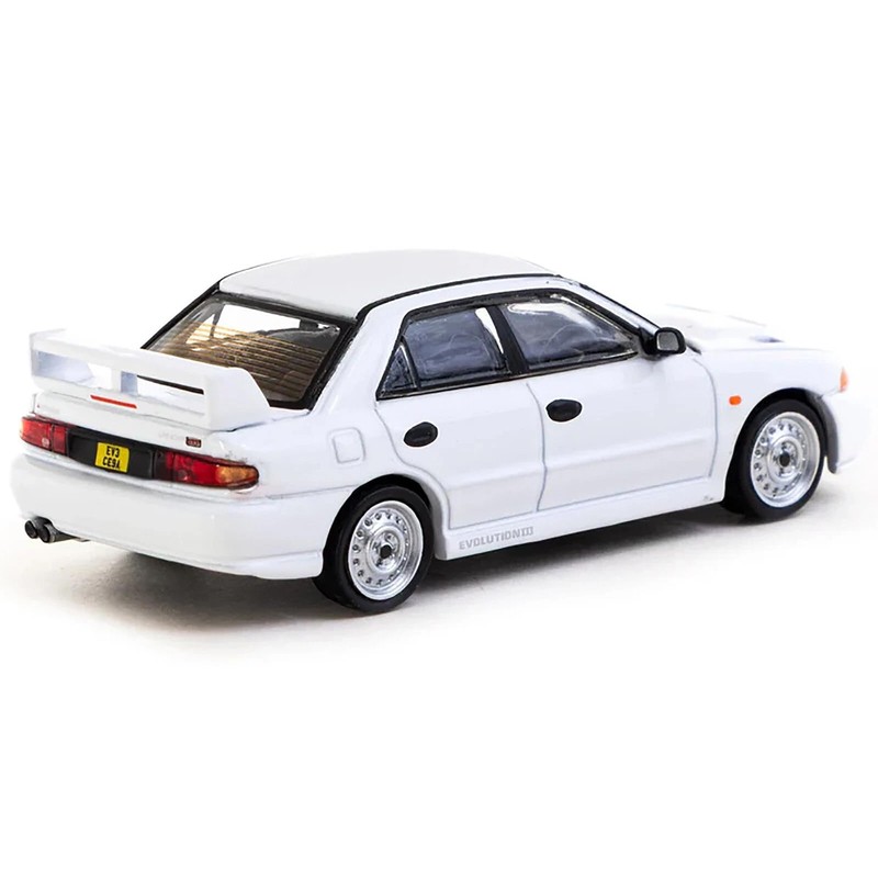 Tarmac Works 1/64 Mitsubishi Lancer Evolution III White Tarmac Works
