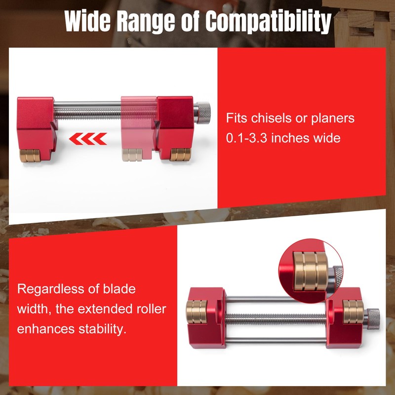 MUWOOD Honing Guide for Chisels and Planes with Roller Wheel,