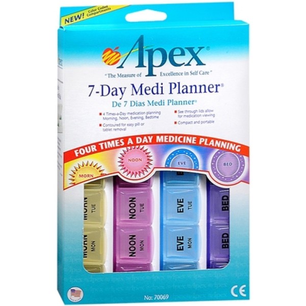 Apex 7-Day Medi Planner 1 Each (Pack of 10)