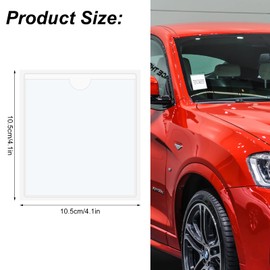 upain 10 Pack Permit Holder for Car Windscreen Square Parking Permit Holders for Permits Badges Passports Ticket and Note Holders for Car, Van, Caravan Windscreen 105 x 105mm