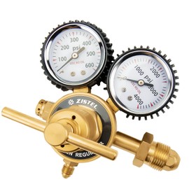 Zistel Nitrogen Regulator 0-600PSI Delivery Pressure CGA580 Inlet Connection and 1/4'' Male Flare Outlet Connection, Nitrogen Tank Regulator