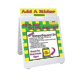 The Simpo Square 24" Portable Sign Stand in WHITE