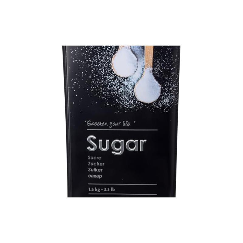 Powdered Sugar Bowl Metal Black Edition Black – Box Sugar