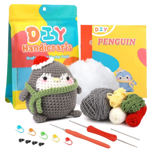 ZMAAGG Beginners Crochet Kit, Crochet Animal Kit, Knitting Kit with
