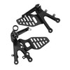 TCT-MOTORPARTS FBlack Front Driver Foot Pegs Footrest Bracket Fit For