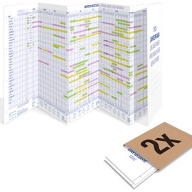 Yohmoe Employee Holiday Planner 2026 Foldable, Folded Format 975 x 297 mm, Large Personal Planner Wall Calendar for Holiday Planning, Office Planner Calendar for Over 14 Months, Holiday Calendar