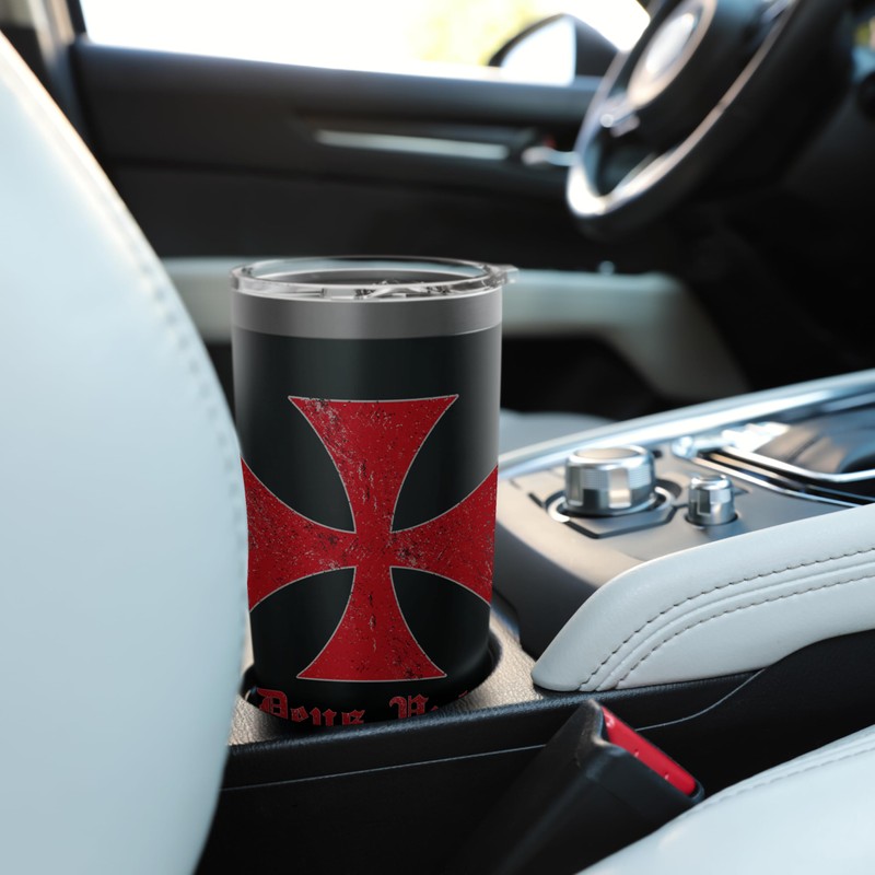 Deus Vult Templar Templar Helmet Holy Cross Stainless Steel Insulated