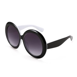 Karsaer Retro Oversized Round Sunglasses Women & Men, 70s 80s Fashion Trendy Big Shades K7155
