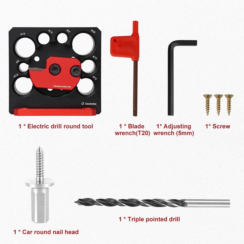 Abizarch Dowel Maker Jig Kit 8-20mm Adjustable Dowel Maker Aluminum