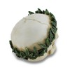 Zeckos Pot Head Leaf Headband Human Skull Statue