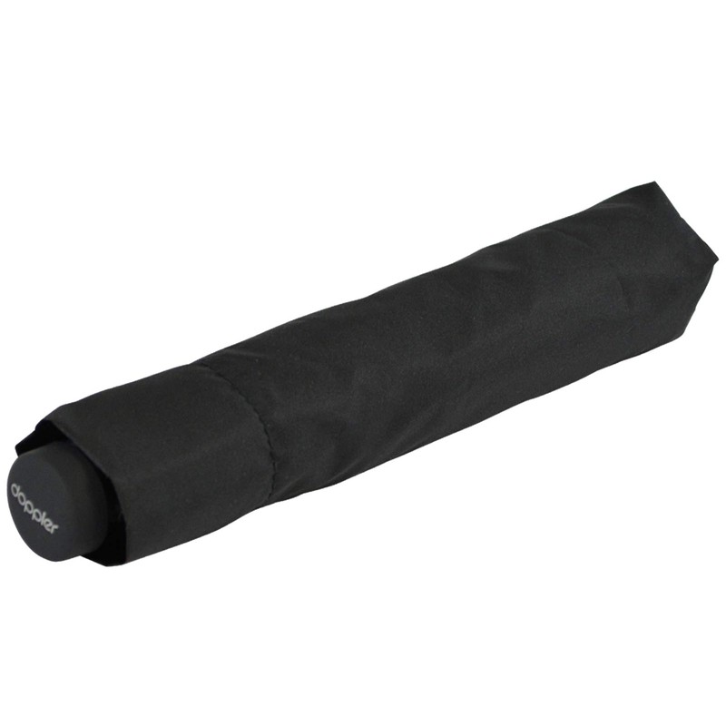 Doppler Pocket Umbrella Zero Large, Simply Black, Modern/Minimalist