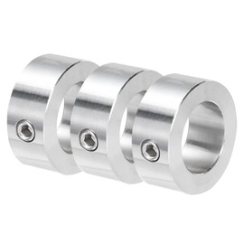 sourcing map 3pcs Shaft Collars 1" Bore Shaft Collars Stainless Steel Shaft Collars 1.6" OD, 3/5" Width Axle Collar Clamp with Set Screw for Linear Rod Shaft Guide