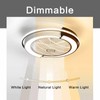 LYNICESHOP 23" Modern Acrylic Ceiling Fan Light Round LED Dimmable