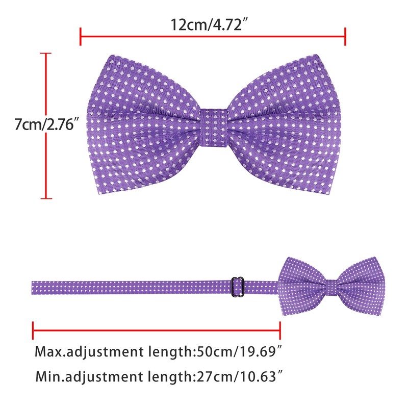 Allegra K One-Touch Bowtie, Polka Dot Pattern, Adult, Formal Bowtie,
