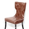 SagaSave Plastic Dining Chair Covers, 4 Pcs Clear Waterproof PVC