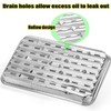 Yesland 30 Pack Disposable Aluminum Pans with Perforated Bottom for