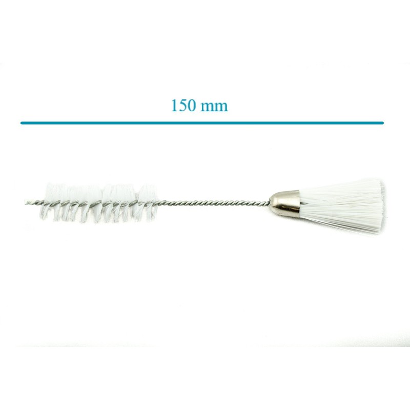 AKORD Dual End Sewing Machine Cleaning Brush 150mm, Steel, Silver/White