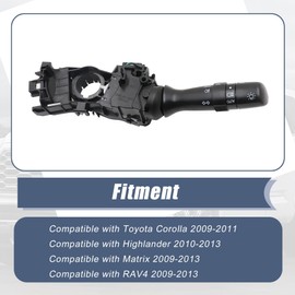 XQSMWF Turn Signal Switch Multifunction Headlight Switch Assembly Blinker Indicator Compatible with Toyota Tundra 2007-2020 Sequoia 2008-2019 RAV4 Matrix 2009-2013# 84140-0C060 84140-02670