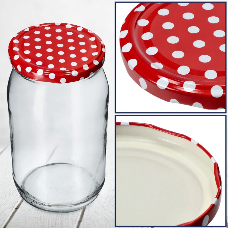 KADAX fi82 mm Screw Lid, Twist-Off Lid Set Made of